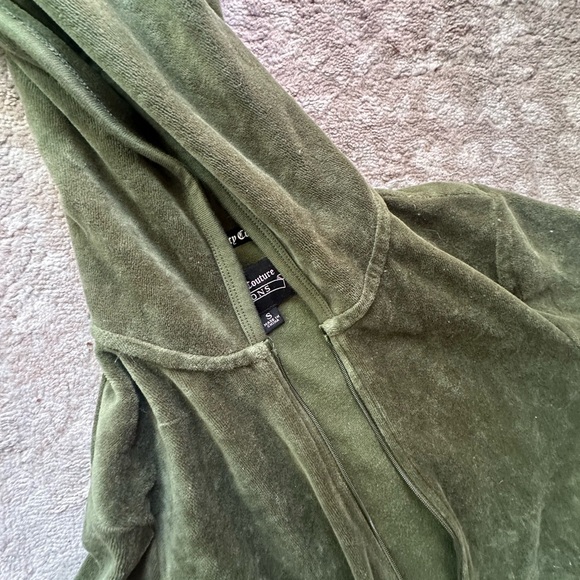 Juicy Couture Olive Green Track Pants & Hoodie Set - Picture 3 of 12